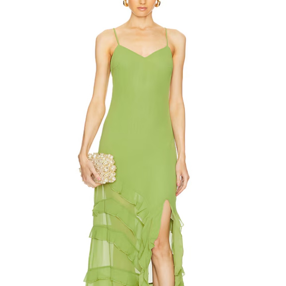 Bardot Lime Green High Low Dress
